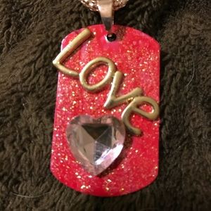 LOVE 💗 dog tag necklace